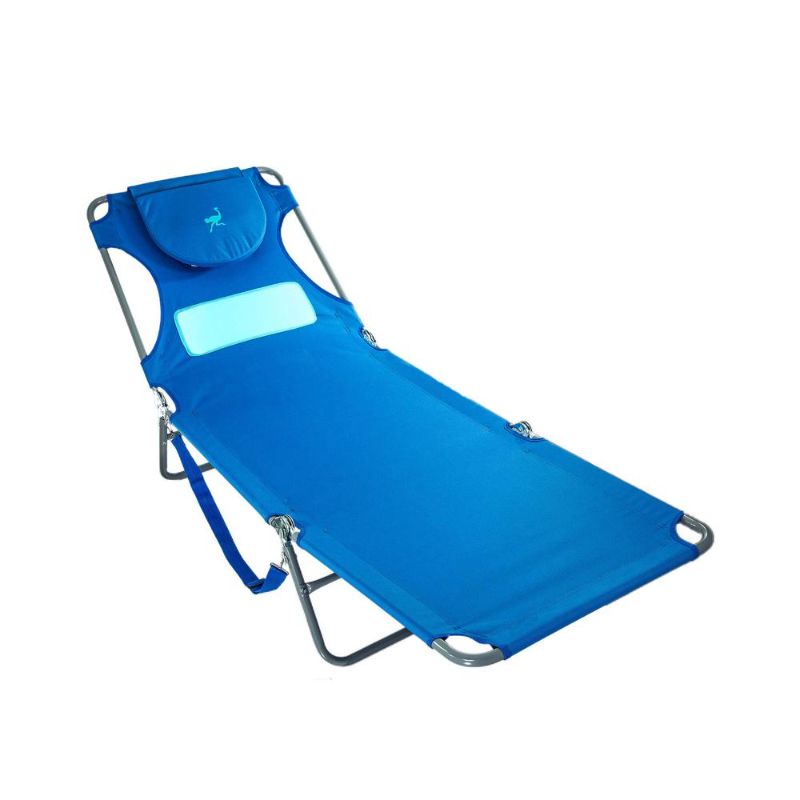 Photo 1 of Ostrich Ladies Comfort Lounger, Beach Camping Pool Tanning Chair, Ocean Blue - 10.2
