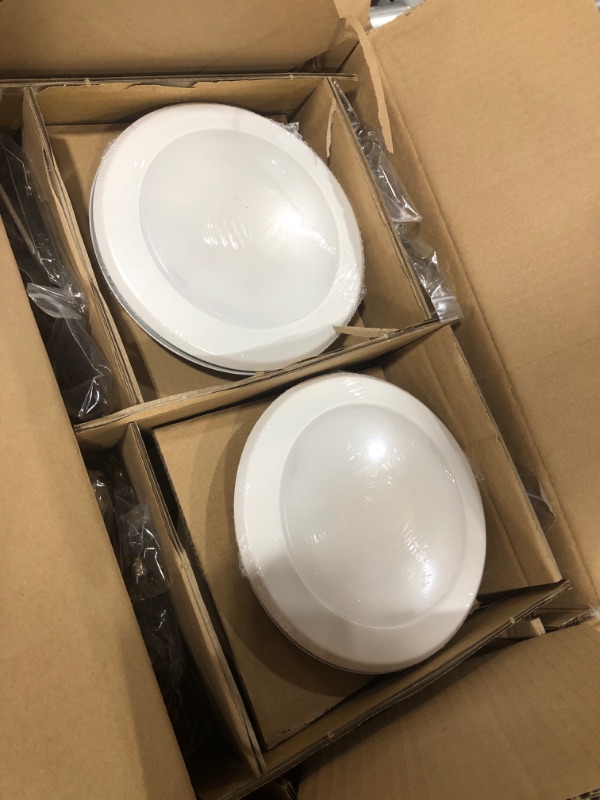 Photo 2 of 5/6 Inch Selectable CCT LED Disk Light Flush Mount, 3000K/4000K/5000K Adjustable, Dimmable Recessed Retrofit Ceiling Light, CRI90, 1050lm, 15W, Installs Into Junction Box or Recessed Can, 12 Pack