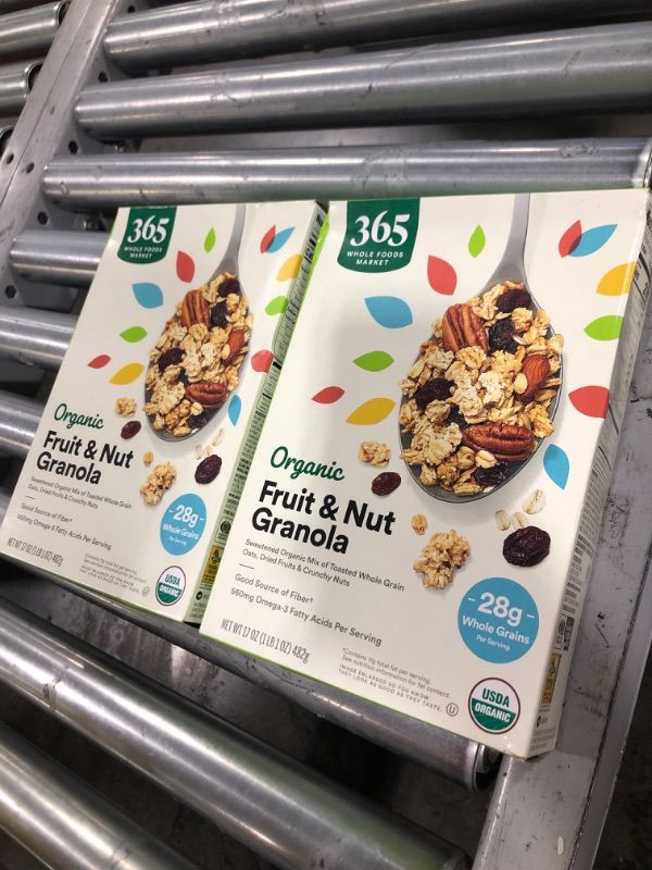 Photo 2 of 365 by Whole Foods Market, Organic Granola Fruit And Nut, 17 Ounce (Pack of 2) 1.06 Pound (Pack of 2) exp aug 30 2024