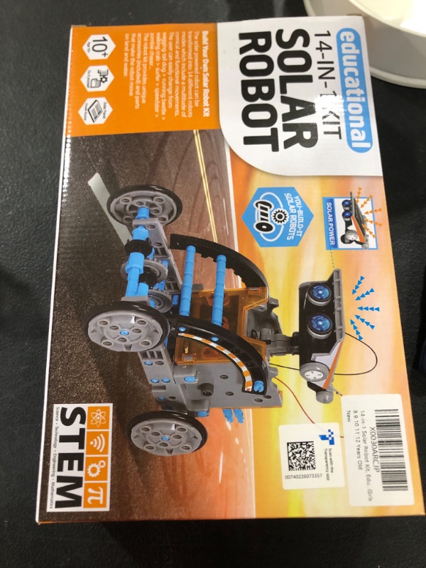 Photo 1 of 14-in-1 Solar Robot Kit for Kids, Stem Projects for Kids Age 8-12, Educational STEM Science Toy, DIY Solar Power Building Kit, Robotic Set Toys Gift for Boys Girls 8 9 10 11 12 Years Old Gray