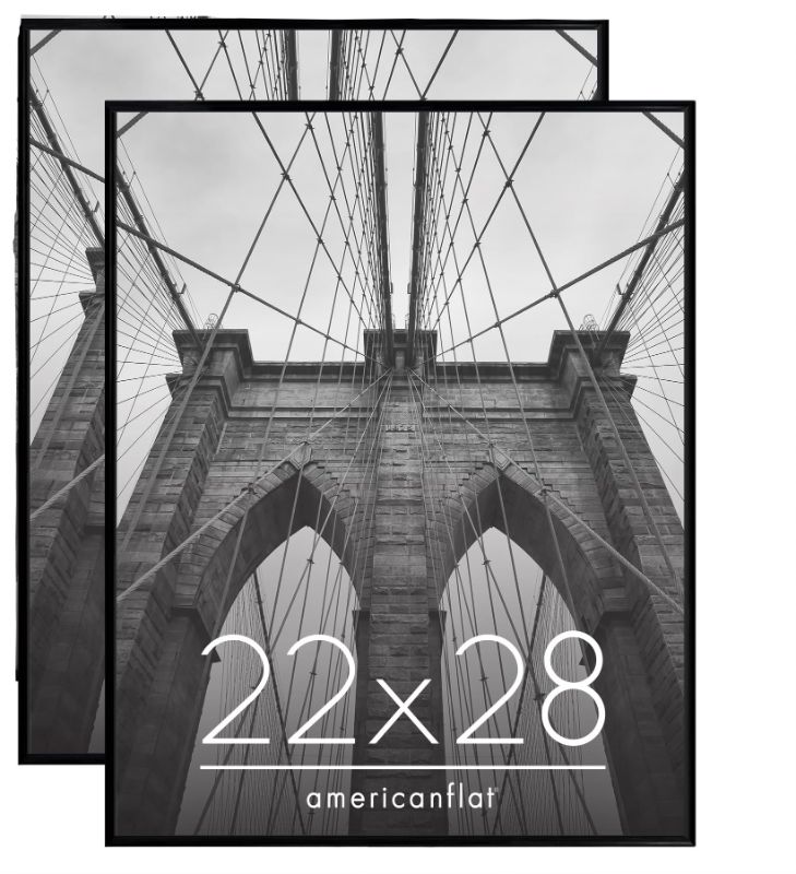 Photo 1 of Americanflat 22x28 Poster Frame in Black - Set of 2