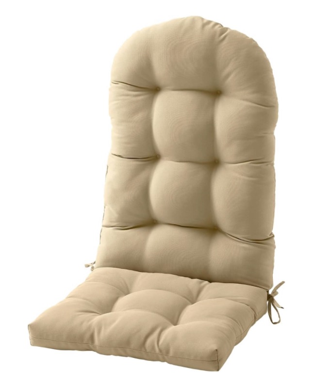Photo 1 of Adirondack & Rocking Chair Cushion, High Back Patio Cushions - Waterproof Solid Tufted Pillow