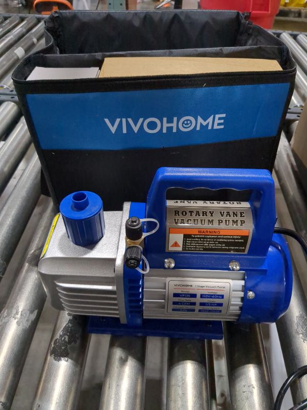Photo 1 of VIVOHOME 110V 1/3 HP 4 CFM Single Stage Rotary Vane HVAC Vacuum Pump with Oil Bottle, Auto AC Vacuum Pump for Automotive Air Conditioner Servicing Resin Degassing

