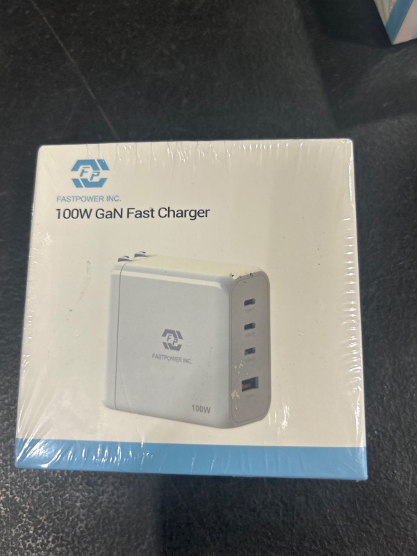 Photo 2 of 100W Fast Charger Adapter 4 Ports GaN Charger 3 USB-C+1 USB-A Travel Essentials Camping Must(Not Including Type-C Cable) White-100W