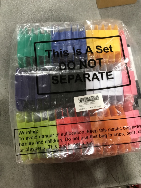 Photo 2 of 100 Pieces Plastic Basket Labels Clip on Labels for Storage Bins Removable PVC Pantry Labels Erasable Chalkboard Basket Tags Kitchen Bin Labels with 4 Chalk Markers for Organization Container