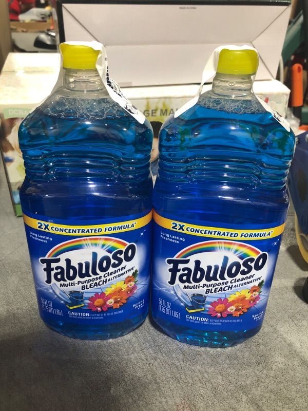 Photo 2 of Fabuloso Multi-Purpose Cleaner, 2X Concentrated Formula, Spring Fresh Scent, 56 oz Spring Fresh 56 Fl Oz 2 Pack