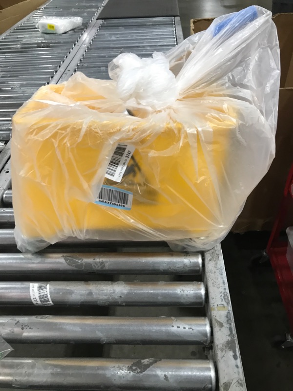 Photo 1 of Mind Reader Mop Bucket with Wringer, 22 Qt (5.5 Gallon), Floor Cleaning, Handle, Wheels, 16.25"L x 10.75"W x 24.5"H, Yellow 16.25"L x 10.75"W x 24.5"H Mop Bucket Yellow