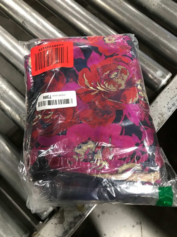 Photo 1 of Adrianna Papell Women's Border Jacquard Dress 10 Navy/Pink Multi