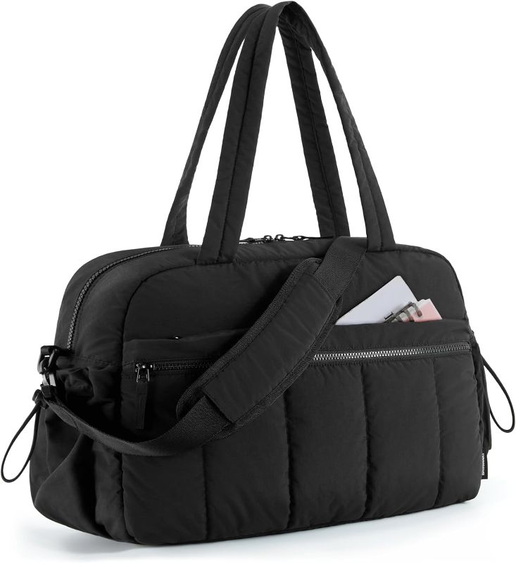 Photo 1 of BAGSMART Duffle Bag for Travel, Gym Bag for Women with Wet Pocket, Carry on Weekender Bags for Women, Water Resistant Travel Bag Duffel Bag, Black
