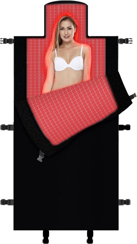 Photo 1 of 2024 New 3100pcs Dual Wavelength LED Beads 660nm&850nm Red Light Therapy Mat Full Body Used to Relieve Pain 71''x 33''?Black? 