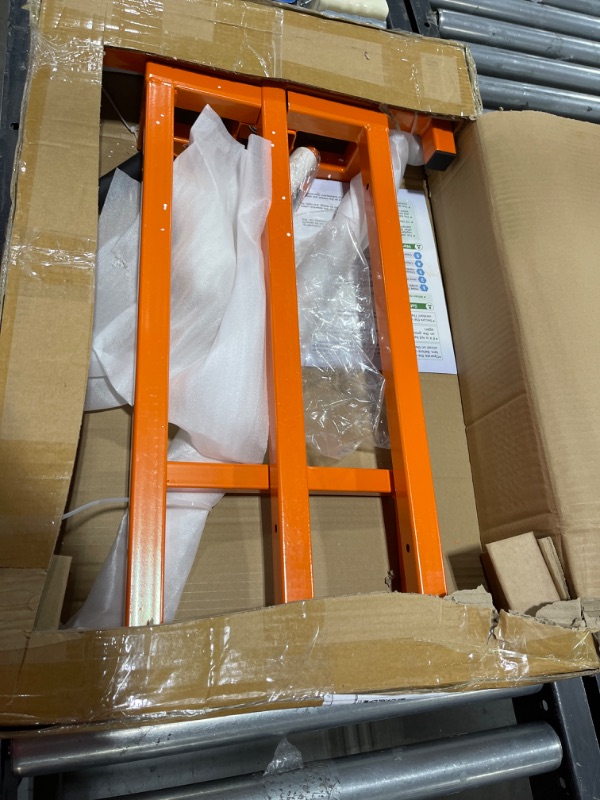 Photo 1 of lawn mower jack,Upgraded lawn mower lift That can hold up to 1000 lbs.Retractable lawn tractor lift with manual handle, hand crank cylindrical tube, seat belt and power tool extension handle.