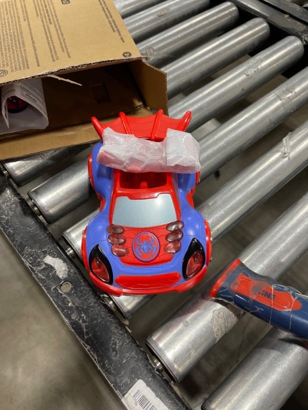 Photo 1 of Spidey and His Amazing Friends Glow Tech Web-Crawler Toy Car with Spider-Man Action Figure, Marvel Super Hero Preschool Toys for 3 Year Old Boys and Girls and Up, Lights & Sounds