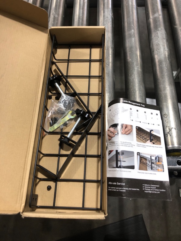 Photo 1 of Under Desk Cable Management Tray, Xpatee Wire Management, Clamp Style