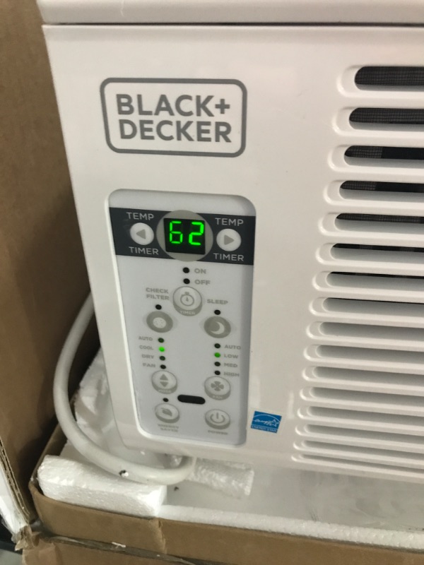 Photo 3 of BLACK+DECKER BD06WT6 6000 BTU Window Air Conditioner Unit, AC Cools Up to 250 Square Feet, Energy Efficient, White 