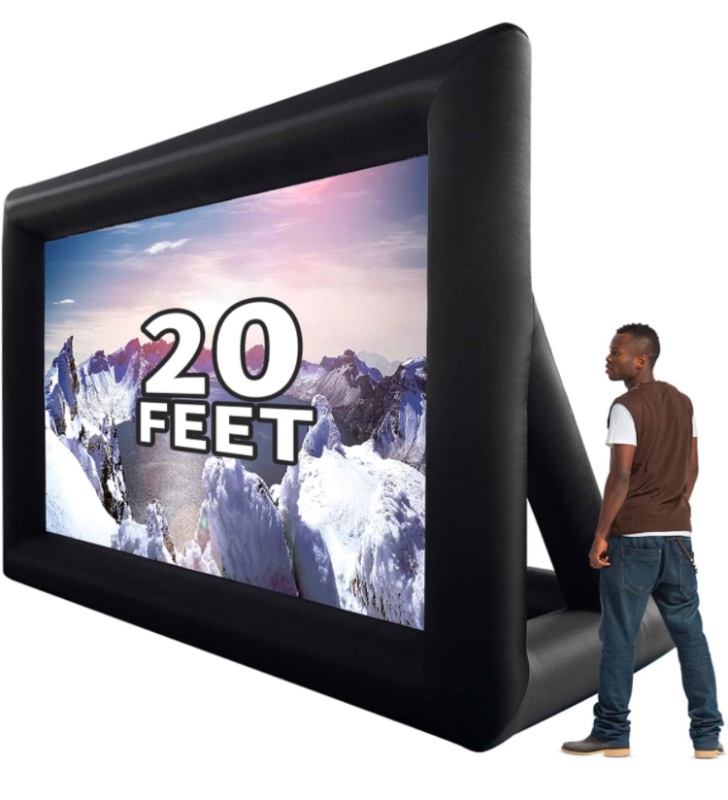 Photo 1 of 20 feet Inflatable Portable Projector Movie Screen - Huge Air-Blown Cinema Projection Screen Package