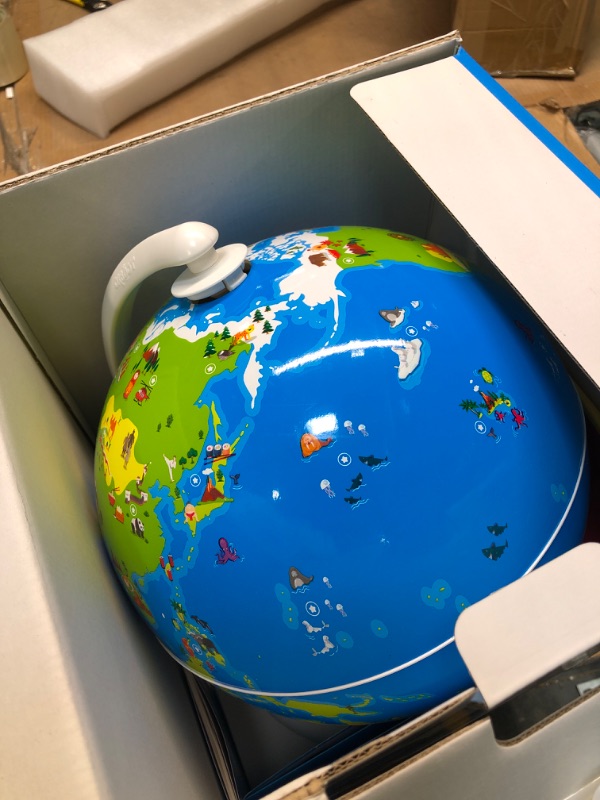 Photo 3 of ****USED*** PlayShifu Educational Globe for Kids - Orboot Earth (Globe + App) Interactive AR World Globe | 400 Wonders, 1000+ Facts | STEM Toy Gifts for Kids 4-10 Years | No Borders, No Names on Orboot Globe