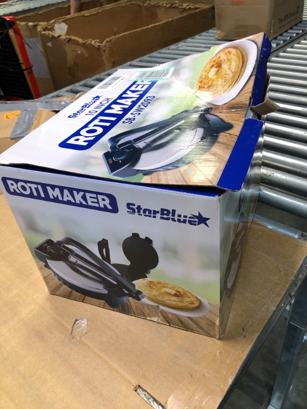 Photo 2 of 10inch Roti Maker by StarBlue with FREE Roti Warmer - The automatic Stainless Steel Non-Stick Electric machine to make Indian style Chapati, Tortilla, Roti AC 110V 50/60Hz 1200W