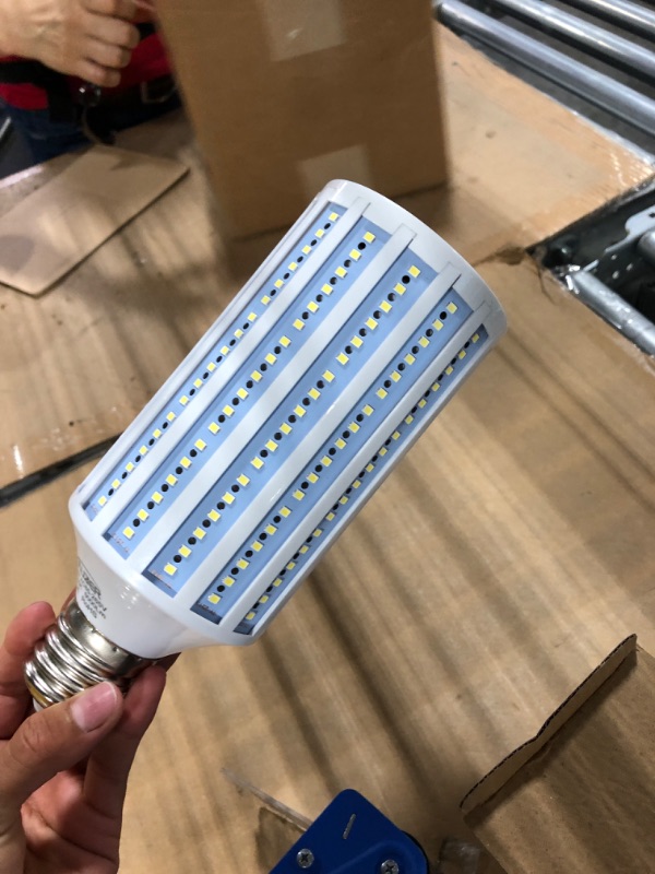 Photo 3 of 60W LED Corn Light Bulb, Large Mogul E39 Base, 6000-Lumen, 6500K Daylight Cool White,LED Corn Bulb for Large Area Garage Factory Warehouse Barn Shopping Mall Supermarket AC85V-265V
