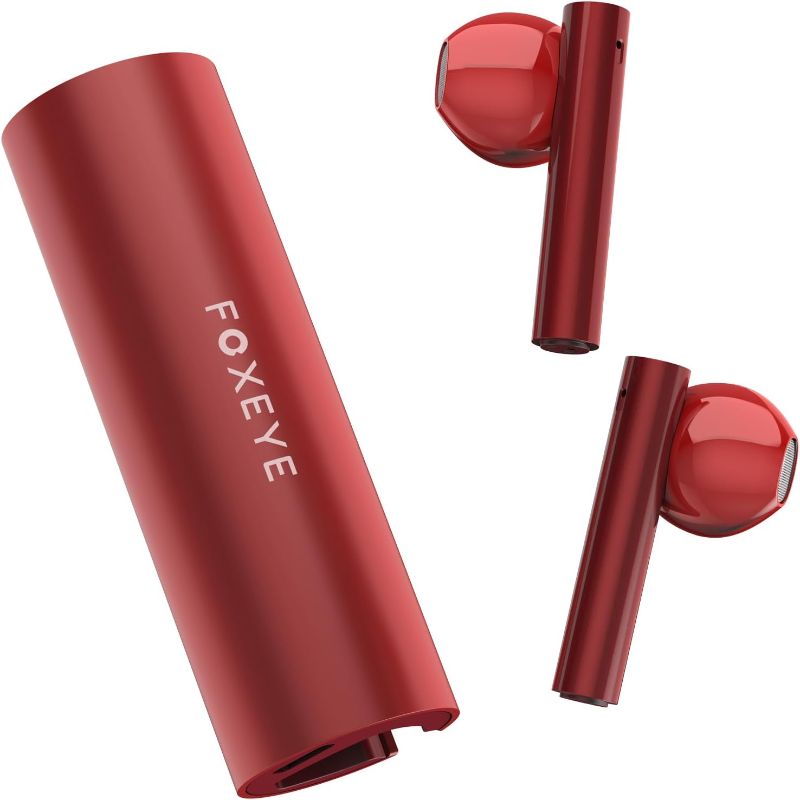 Photo 1 of ****USED*** Wireless Earbuds, Bluetooth 5.4 Headphone, Touch Control Ear Bud with Charging Case, Noise Cancelling in-Ear Earphones with Microphone for Workout Sleeping Luxury Red
