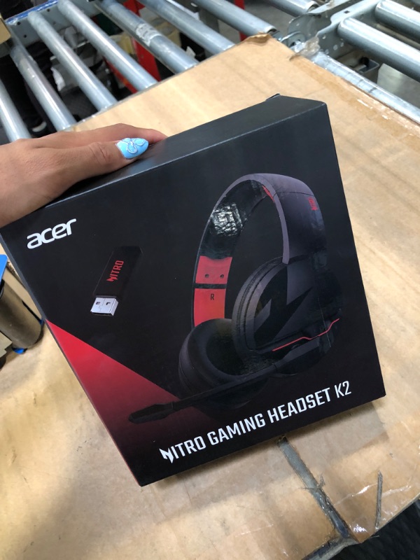 Photo 3 of acer 2.4GHz Flex Wireless Gaming Headset | Non-Stop 100H Battery | Dynamic 50mm Drivers | Clear Voice Mic | Bluetooth5.3, 3.5mm | Gaming Headphones for PC, Meeting, Music, PS4 Headset& PS5 Headset Black