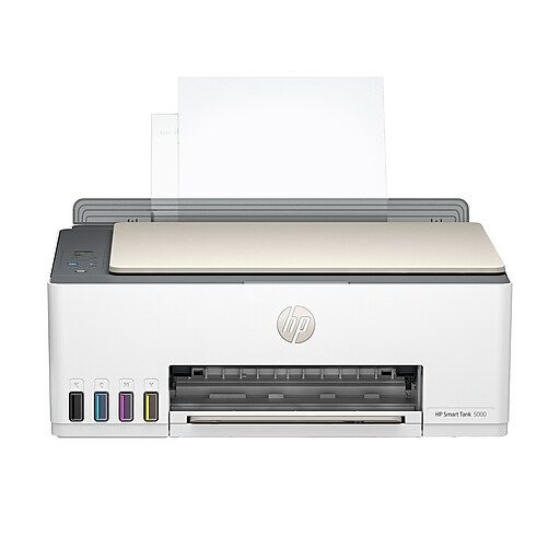 Photo 1 of ***FOR PARTS ONLY NO RETURNS AS IS***HP - Smart Tank 5000 Wireless All-in-One Supertank Inkjet Printer with up to 2 Years of Ink Included - White
