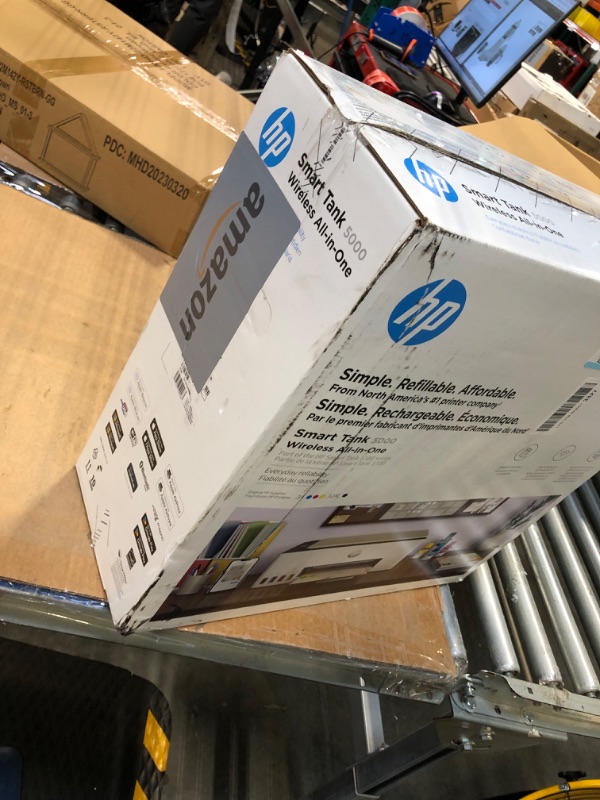 Photo 2 of ***FOR PARTS ONLY NO RETURNS AS IS***HP - Smart Tank 5000 Wireless All-in-One Supertank Inkjet Printer with up to 2 Years of Ink Included - White
