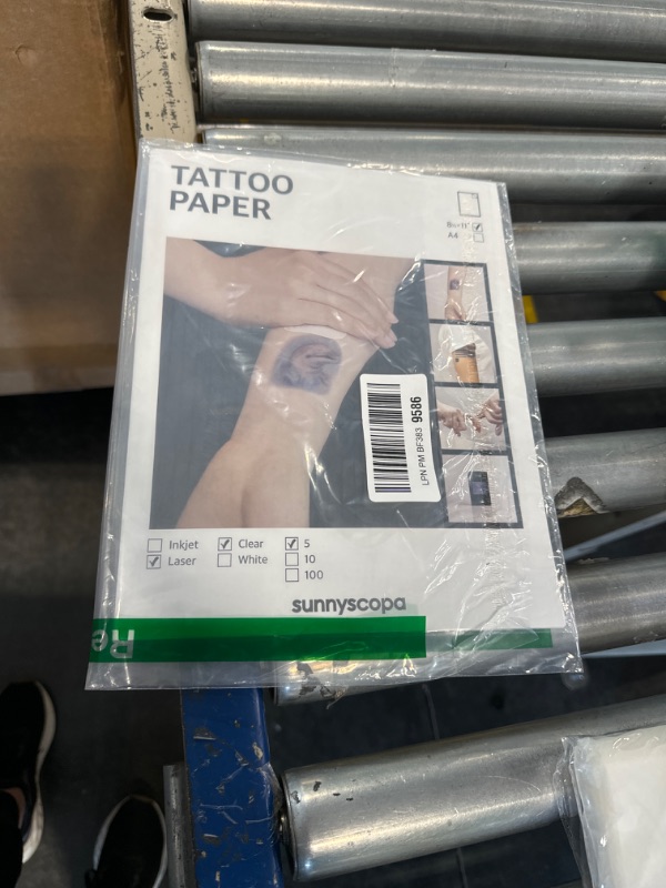 Photo 1 of Printable Temporary Tattoo Paper for LASER printer - US LETTER SIZE 8.5"X11", 5 SHEETS - DIY Personalized Image Transfer Sheet for skin - Custom Waterslide Decal Stencil Henna 5 sheets Laser Tattoo