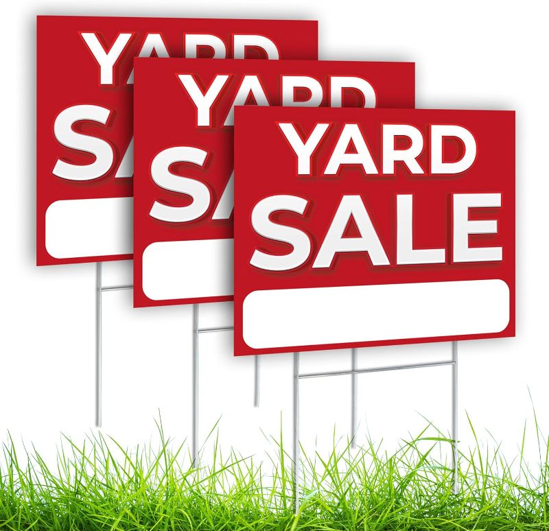 Photo 1 of 2-Pack 26" Weatherproof Garage Sale Sign