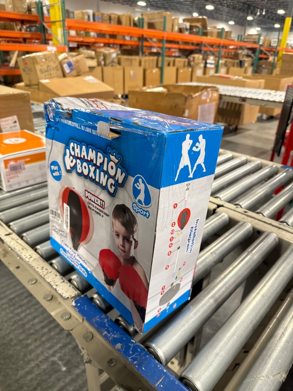 Photo 1 of Punching Bag for Ages 3 4 5 6 7 8+ Years Old Kids, Boxing Bag Set Toy with Boxing Gloves, Height Adjustable Punching Bag, Sport Toy for Boys & Girls, Ideal Christmas Birthday Gift for Kids Red ****USED*** 