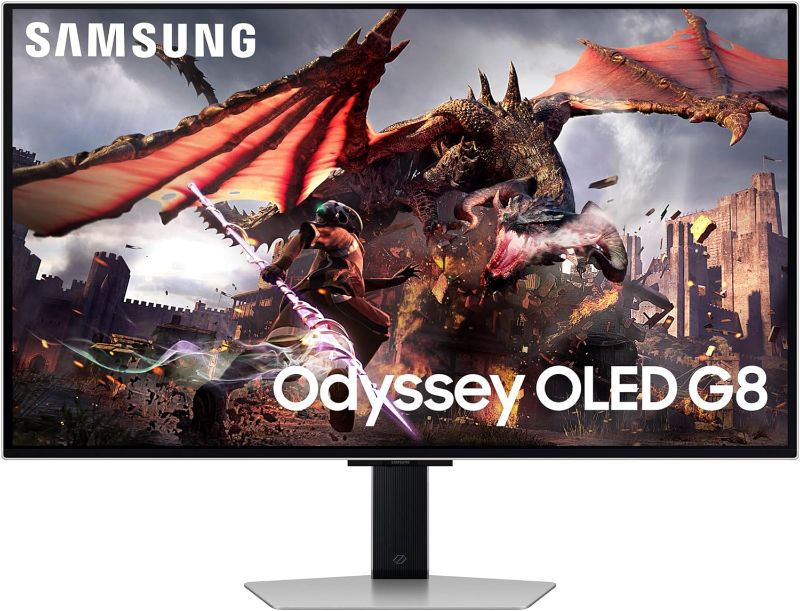 Photo 1 of SAMSUNG 32-Inch Odyssey OLED G8 (G80SD) Series 4K UHD Smart Gaming Monitor, 240Hz 0.03ms, Glare-Free Display, Gaming Hub, Adjustable Sleek Metal Design, LS32DG802SNXZA, 2024