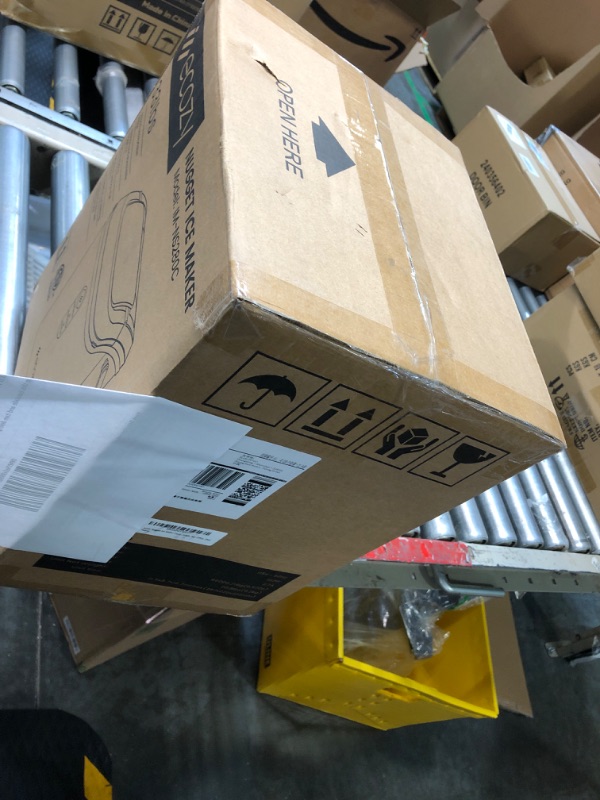 Photo 1 of ***FOR PARTS ONLY*** Nugget Ice Maker Countertop - Chewable Pellet Ice Cubes, 33 lbs Daily Output, Stainless Steel Housing, Self-Cleaning Ice Machine with Ice Bags for Parties, Kitchen, Bar, Office, Silver Nugget Ice Shiny Silver 1