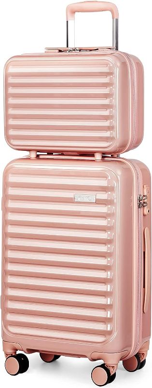 Photo 1 of ***DAMAGED***
 Luggage Suitcase expandable (only 28”) ABS+PC Spinner suitcase with TSA Lock carry on 20 in 24in 28in

