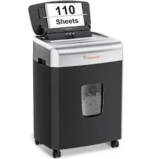 Photo 1 of ****USED*****
Bonsaii 110-Sheet Autofeed Paper Shredder, 30 Minutes Office Heavy Duty Shredder, Micro Cut P-4 Security Level Home Office Shredders with 6 Gallon Large Bin