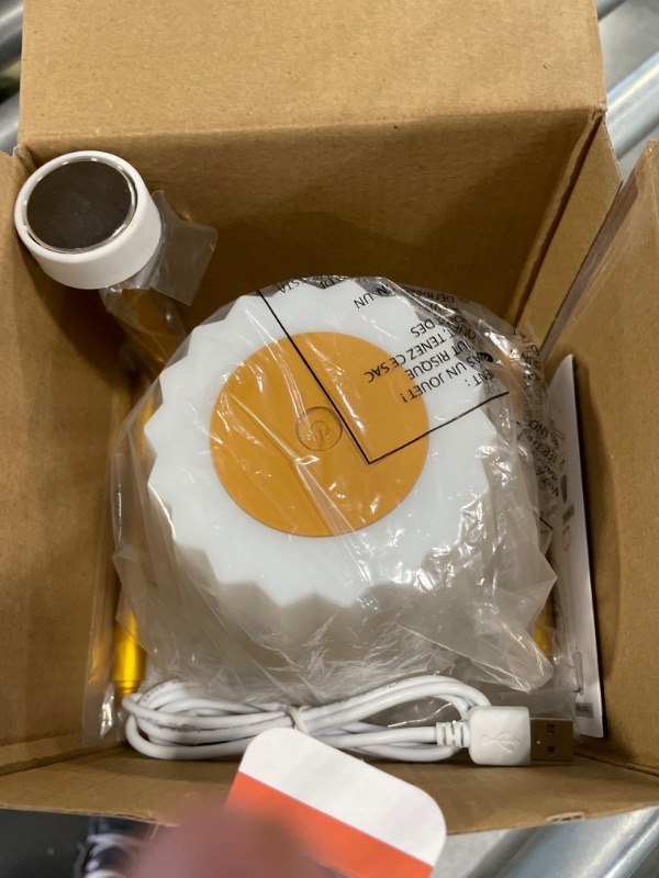 Photo 1 of FLORNIA Outdoor Battery Operated Table Lamp Waterproof, 2200mAh Cordless Table Lamp Rechargeable, Portable Touch Dimmable Desk Lamp, LED Night Light for Patio Camping Restaurant Home Yellow 1 Pack Gold