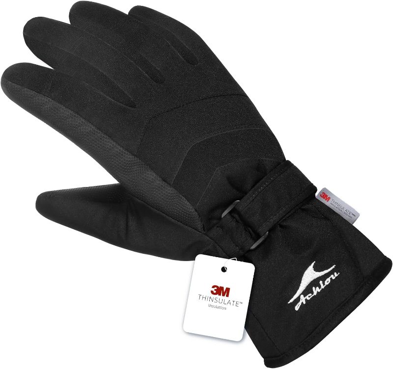 Photo 1 of Achiou Ski Snow Gloves Winter Warm 3M Thinsulate Waterproof Touchscreen Men Women