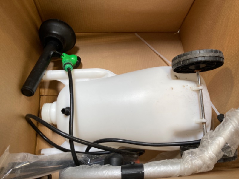 Photo 1 of 3.2 Gallon Lawn and Garden Wheeled Pump Compression Sprayer with Pressure Relief Valve, Labor-Saving Wheel Design