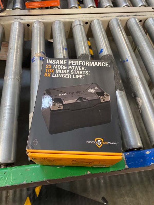 Photo 2 of ******NON FUNCITONAL//SOLD AS PARTS ALLSALESFINAL****** NOCO Lithium NLP14, Group 14, 500A Lithium LiFePO4 Motorcycle Battery, 12V 4Ah ATV, UTV, Jet Ski, 4 Wheeler, Quad, Riding Lawn Mower, Tractor, Scooter, PWC, Seadoo, Polaris and Generator Battery
