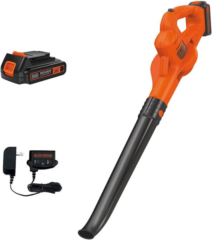 Photo 1 of ***BATTERY DOES NOT WORK*** 
BLACK+DECKER 20V MAX Cordless Leaf Blower, Lawn Sweeper, 130 mph Air Speed, Lightweight Design, Battery and Charger Included (LSW221)
