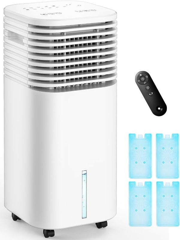 Photo 1 of 4-IN-1 Portable Air Conditioners, Evaporative Air Cooler w/ 4 Modes & 3 Speeds, 15H Timer for Smart Auto-off, 2-Gal Tank for 20H Cooling
