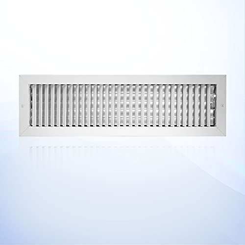 Photo 1 of [24 X 6 DUCT HOLE] ALUMINUM SINGLE DEFLECTION ADJUSTABLE AIR SUPPLY HVAC SIDEWALL OR CEILING VENT COVER: CUSTOMIZE AIRFLOW WITH MOVABLE BLADES [25.6 X 7.6" FACE]. 24” X 6”
