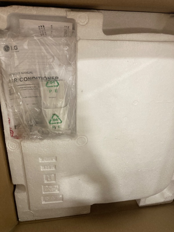 Photo 1 of LG Dual Inverter Portable Air Conditioner Unit for Medium Rooms, Bedroom, Office, Kitchen, Dining Room, 115V, Cools up to 500 Sq. Ft., 3 Speeds, 24-hour Timer, with Wi-Fi Control and Remote, White 1 Count (Pack of 1) Inverter