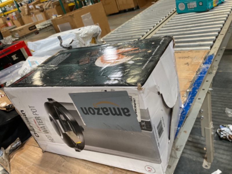 Photo 1 of Chefman Electric Hot Water Pot Urn w/ Manual Dispense Buttons, Safety Lock, Instant Heating for Coffee & Tea, Auto-Shutoff/Boil Dry Protection, Insulated Stainless Steel, 5.3L/5.6 Qt/30+ Cups 5.3 Liter Hot Water Pot