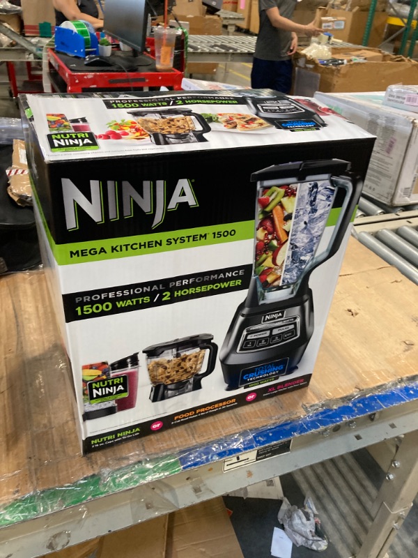 Photo 2 of *** NOT FUNCTIONAL SELLING AS PARTS NO RETURNS****
Ninja BL770 Mega Kitchen System, 1500W, 4 Functions for Smoothies, Processing, Dough, Drinks & More, with 72-oz.* Blender Pitcher, 64-oz. Processor Bowl, (2) 16-oz. To-Go Cups & (2) Lids, Black Pitcher+Bo