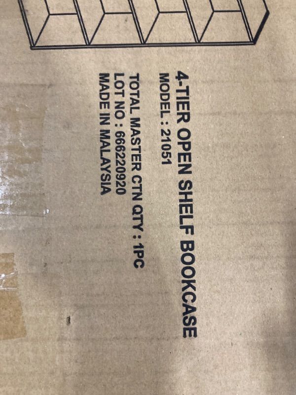Photo 1 of ** NO SHELFS** FURINNO LUDER BOOKCASE / BOOK / STORAGE, 4-TIER, WHITE***FOR PARTS ONLY 2 PIECES***ALL SALES ARE FINAL**NO RETURNS****
