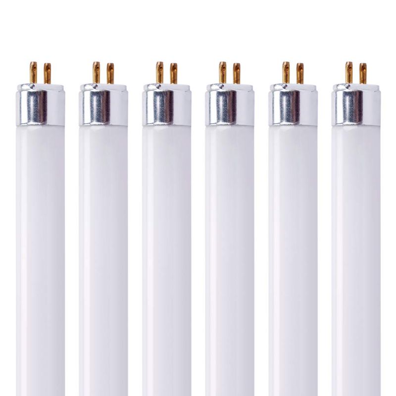 Photo 1 of (6 PACK) F13T5/WW T5 FLUORESCENT LIGHT BULB, 21 INCH,13W, 3000K WARM WHITE, REPLACEMENT BULB FOR UNDER CABINET TUBE, G5 MINI BI-PIN BASE
