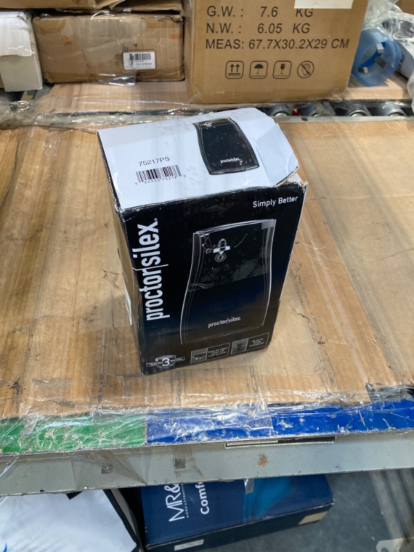 Photo 1 of ***Scratched***Proctor Silex Power Opener Black 120 V Electric Can Opener Magnetic Lid Holder