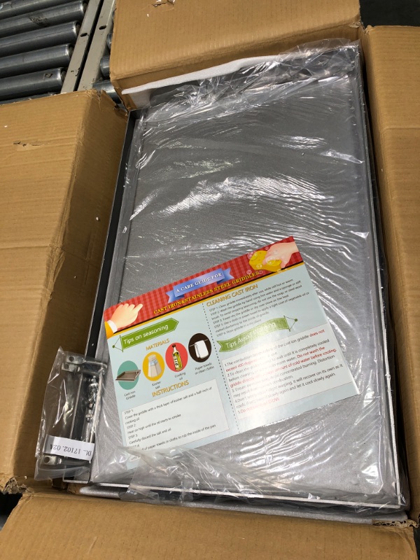 Photo 1 of ****USED**CAST IRON*** Uniflasy Universal Fry Griddle for Gas Grill, 25"x 16” Metal Cooking Griddle Pan Large Flat Top Plate for Gas Stove, Charcoal Electric Grills Fits Camping Stove Outdoor Tailgating Parties Grilling 25"x16”