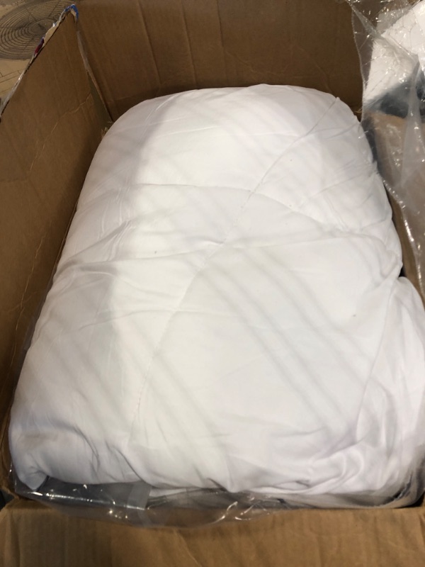 Photo 5 of ****USED**8NEED TO BE CLEANED** Mattress Pad King Size - Extra Thick Mattress Cover - Pillow Top Deep Pocket with Breathable 7D Spiral Fiber Filling Cooling Mattress Topper White King