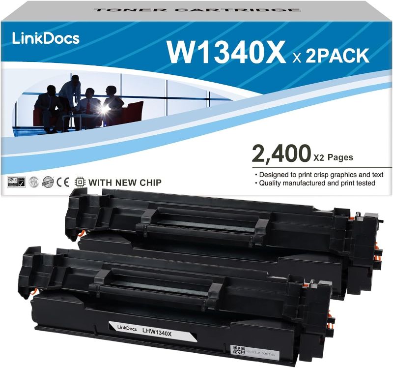 Photo 1 of 134X Toner Cartridge Replacement for HP 134X W1340X 134A W1340A Toner Cartridge (with New Chip) for use in HP M209dw M209dwe MFP M234dw M234dwe M234sdw M234sdwe M209 M234 Printer 2 PACK