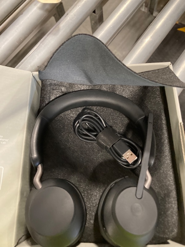 Photo 3 of ****USED***FOR PARTS ONLY**SOLD AS IS NO RETURNS***ALL SALES ARE FINAL***  Jabra Evolve2 65 Stereo Wireless On-Ear Headset (Unified Communication, USB Type-C, Black)